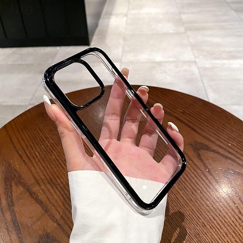 Phone Case For iPhone 16 15 14 Pro Max Plus 15 14 Pro Max 13 Pro Max Back Cover Transparent Shockproof TPU Acrylic4