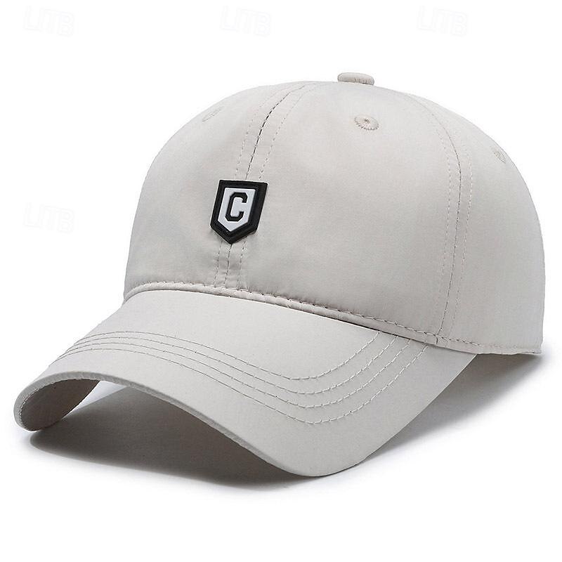 Men's Baseball Cap Sun Hat Trucker Hat Black White Polyester Fashion Casual Street Daily Solid Color Adjustable Sunscreen Breathable4