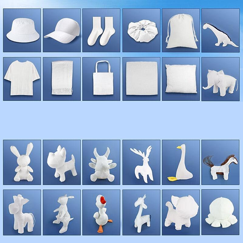 Tie Dyed Clothes Handkerchiefs Pure Cotton White T-Shirts Short Sleeves Plant Blue Dyed Scarves Pillows Wax Dyed White Cloth Square Scarves Tools