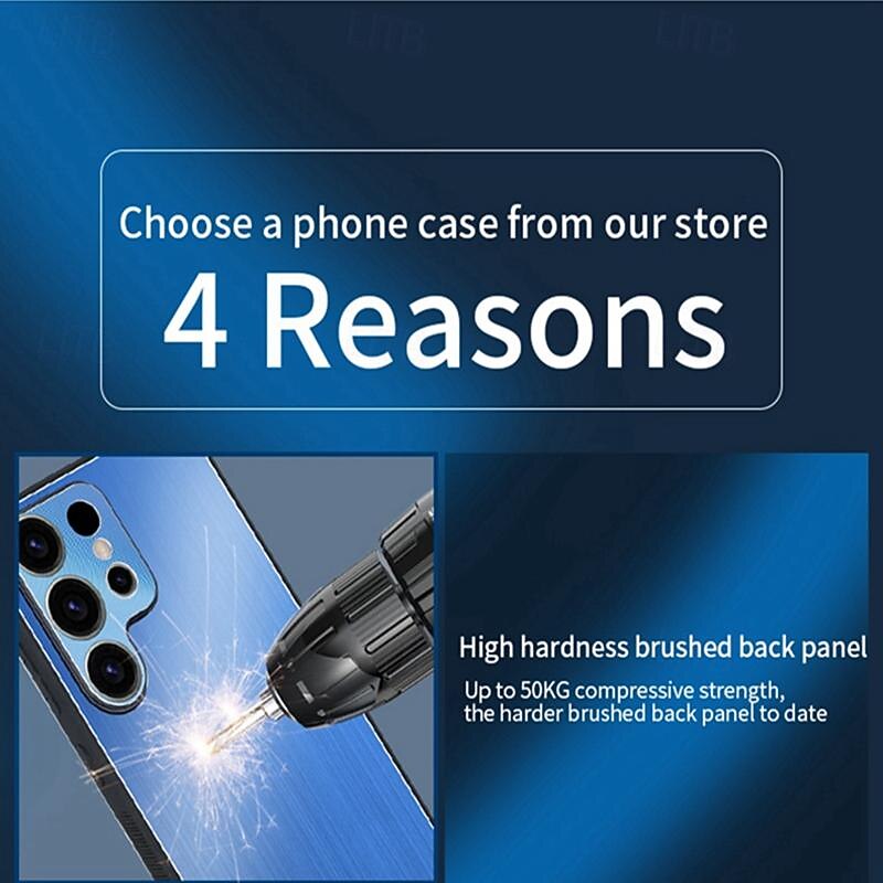 Phone Case For Samsung Galaxy S24 S23 S23 FE S22 S21 Ultra Plus A55 5G A35 5G A15 A14 A34 Back Cover Shockproof TPU Metal2
