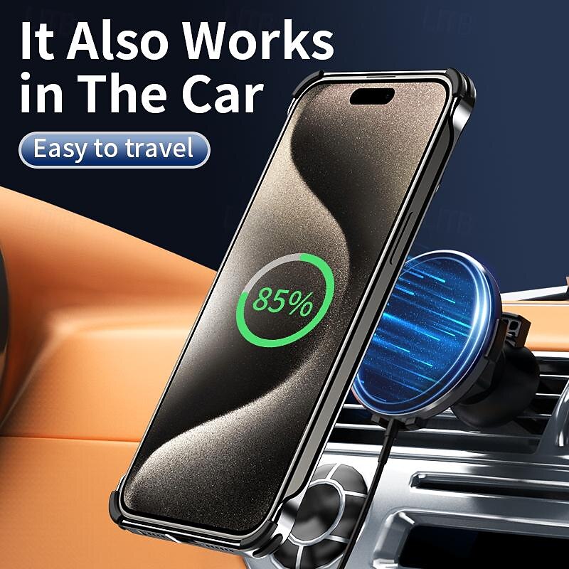 Phone Case For iPhone 16 15 14 Pro Max 13 Pro Max Back Cover Magnetic Adsorption Bumper Frame with Stand Holder Magnetic Support Wireless Charging Metal4