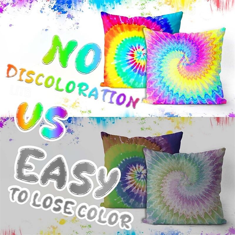 3PCS White Tie Dyed Pillowcases Tie Dyed Blank Pillowcases Customized Pillowcases Cotton White Pillowcases4