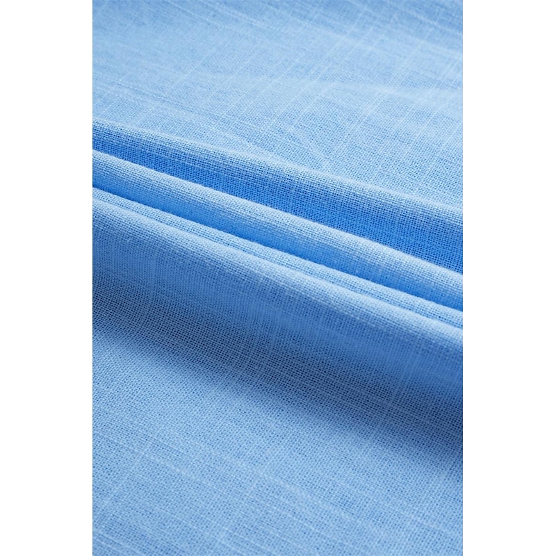 Men's Shirt Linen Shirt Summer Shirt Beach Wear Plain Vacation Casual Black White Blue Green Long Sleeve Lapel Spring & Summer Clothing Apparel2