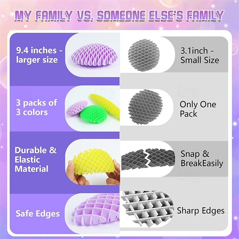 3pcs Popping Worm Stretchy Toys Stress Relief Fidget Toys Resistance Fidget Toy Sensory Stress Relief Toy4