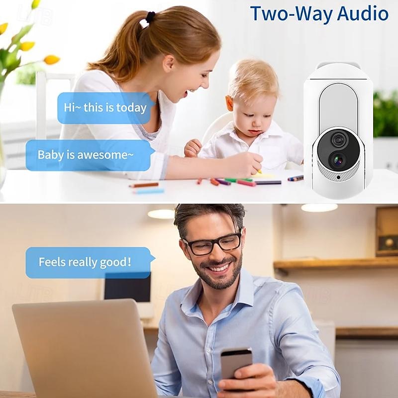 Wall Plug In Camera Wifi 360 1080P Mini Surveillance Home Security Protection Night Vision LED Lamp Light IP Cameras2