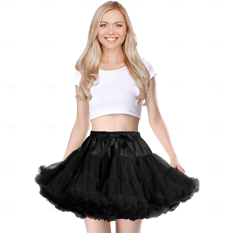 Petticoat Classic Lolita Cosplay Lolita Petticoat Hoop Skirt Tutu Under Skirt Ballet Dancer A-Line Fancy Dress Women's Girls' Halloween Carnival Performance Party Daily Wear Adults' Petticoat2