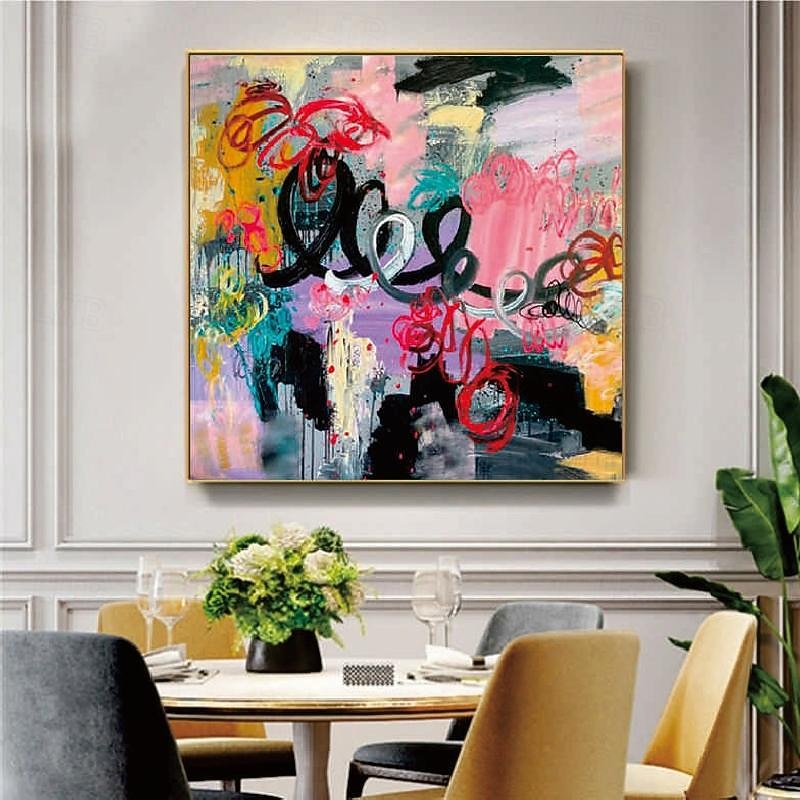 Large Modern Abstract Colorful Paintings On Canvas handmade Acrylic Painting Modern Fine Art hand painted Wall Expressionist Fireplace Oil Painting Vibrant Art oil painting