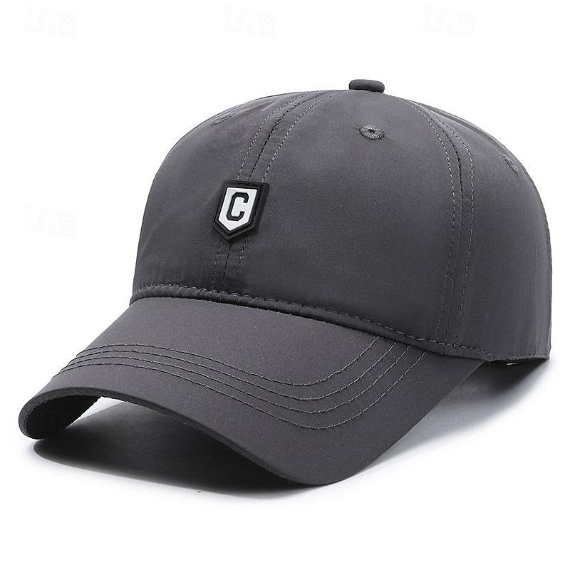 Men's Baseball Cap Sun Hat Trucker Hat Black White Polyester Fashion Casual Street Daily Solid Color Adjustable Sunscreen Breathable2