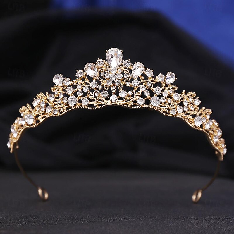 Crown Tiaras Headbands Headpiece Rhinestone Alloy Wedding Cocktail Elegant Luxury With Rhinestone Crystals Headpiece Headwear2