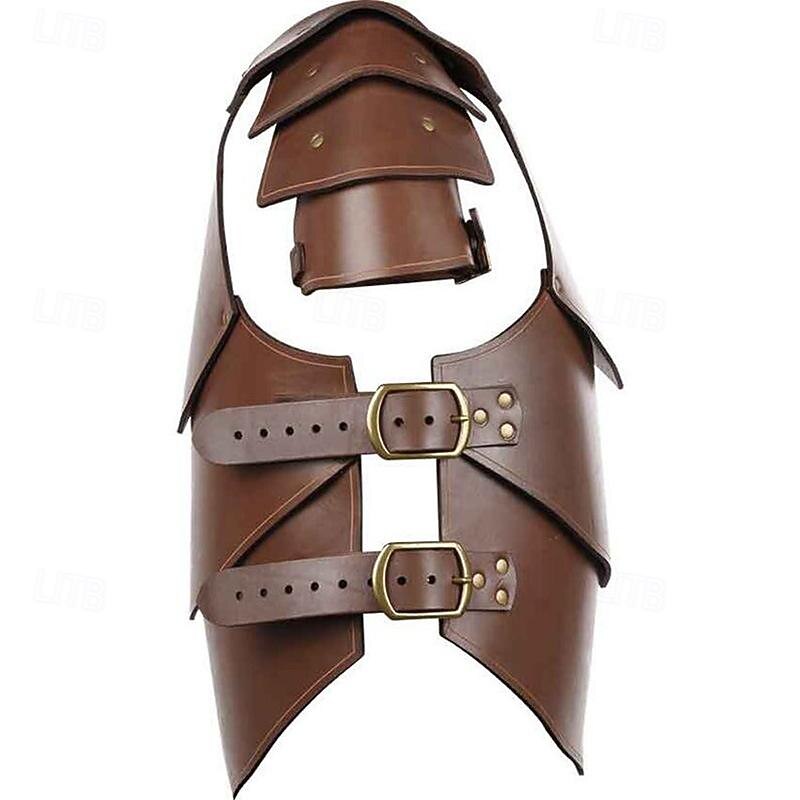 Retro Vintage Medieval Renaissance Armor Vest Chest Guard Knight Ritter Viking Elven Fancy Dress Men's Viking Fantasy Halloween Carnival Masquerade Party Renaissance Fair LARP Adults Vest4