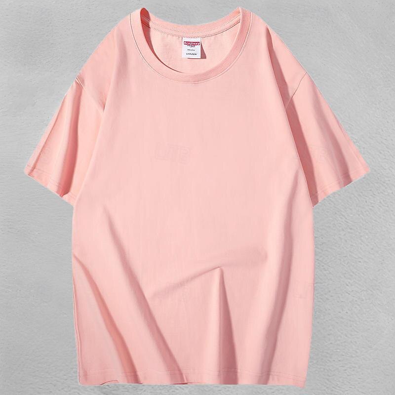 Men's T Shirt Tee Short Sleeve Shirt Tee Top Short Sleeve Crew Neck Spring & Summer Plain Fashion Designer Basic Vacation Street Going out Black White Pink Top Tee for Men