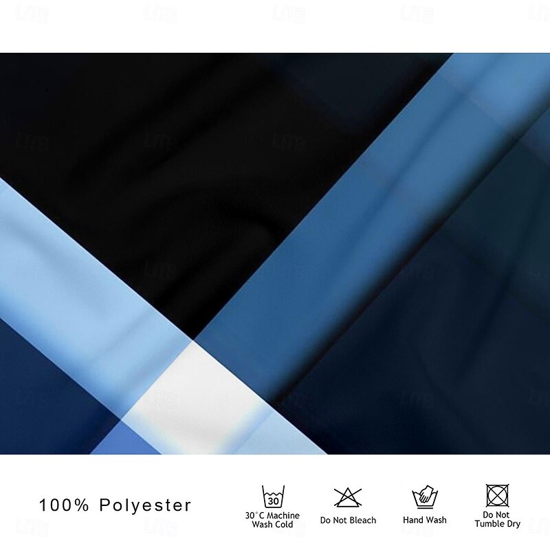 Men's Geometric Polo Shirts Golf Shirt Short Sleeve Polo Shirts Collared Shirts Casual Vacation Wear Formal Wear Festival Wear Buttons 3D Print Summer Blue3