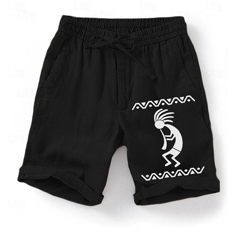 Men's Graphic Kokopelli Shorts Summer Shorts Casual Shorts Mid Waist Streetwear Designer Ethnic Style Casual Daily Holiday Drawstring Pocket Elastic Waist Designer Clothing Apparel2