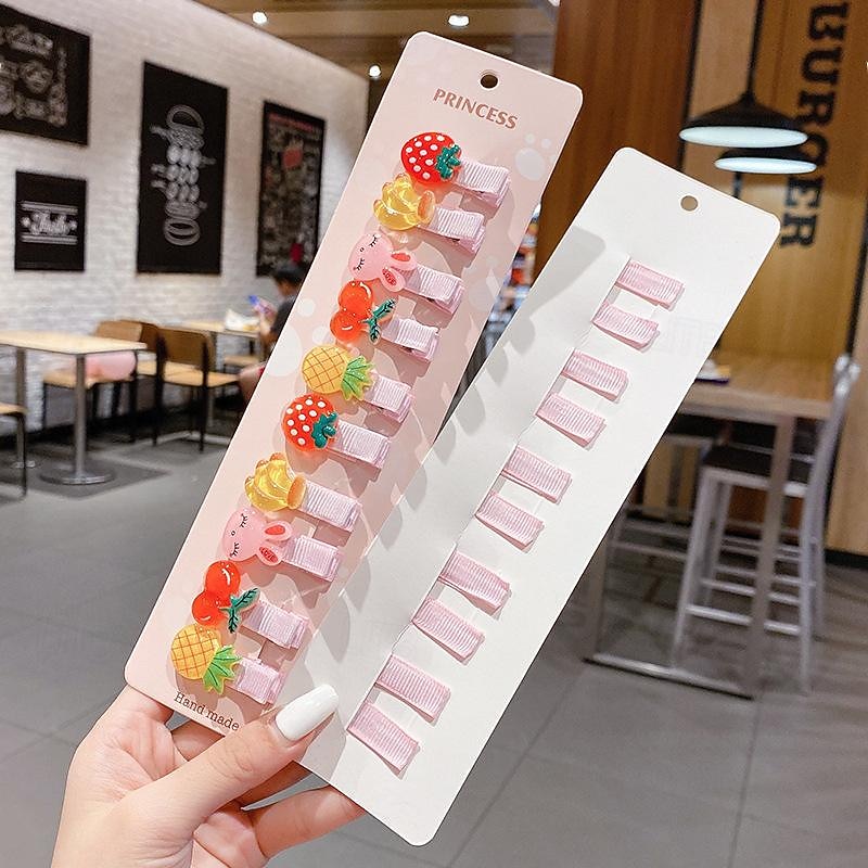 10pcs Kids Girls' Hair Accessories Party Halloween Floral 13# Ball Animal 10-piece Set 10# Grape Pumpkin 10-piece set3