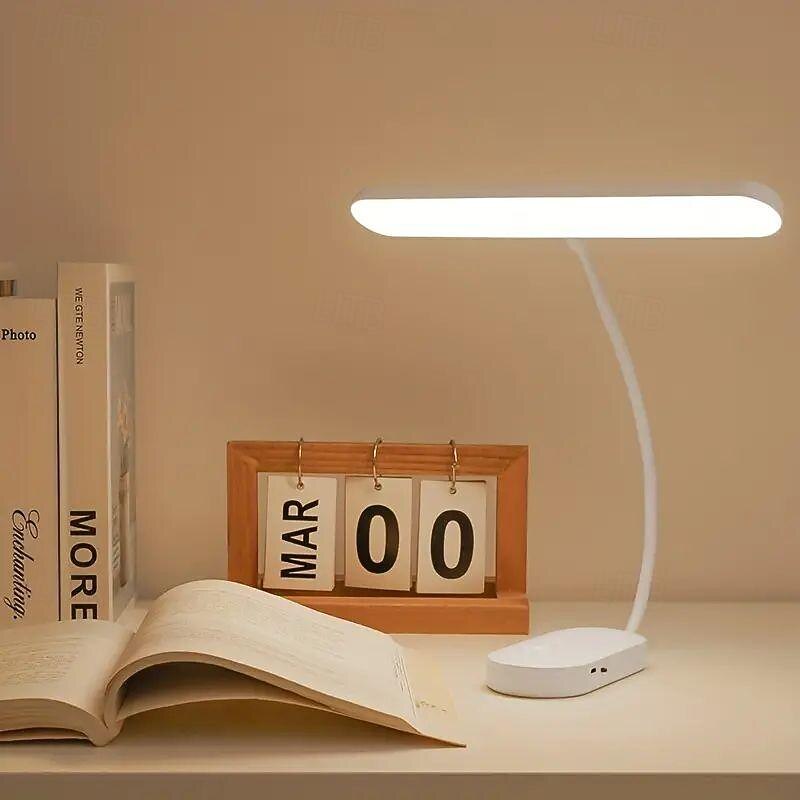 One Pack of LED Three-color Stepless Dimming, Eye-protecting Study Lamp, Rechargeable and Plug-in Dual-purpose, Student Dormitory Artifact, Office Reading Lamp, Bedroom Bedside Wall Lamp4