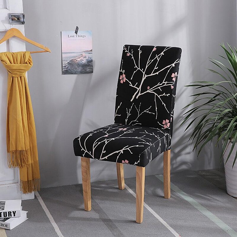 Dining Chair High Back Dining Chair Cover Cover Office Chair Cover Floral Butterfly Printed Slipcovers3