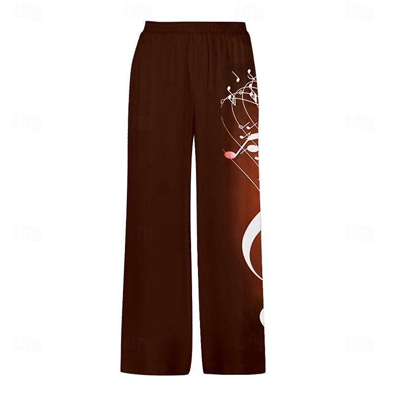 Men's Graphic Casual Pants Mid Waist Holiday Straight Leg Summer Spring 3D Print Black Red Blue4