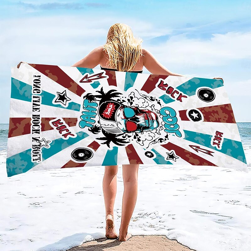 Oversized Beach Towel 100% Micro Fiber 35"x70", Large Swim Towel for Teens and Adults, Quick-Dry, Absorbent, Soft, Versatile for Travel, Bath and Pool Holiday Gift 160x80cm3