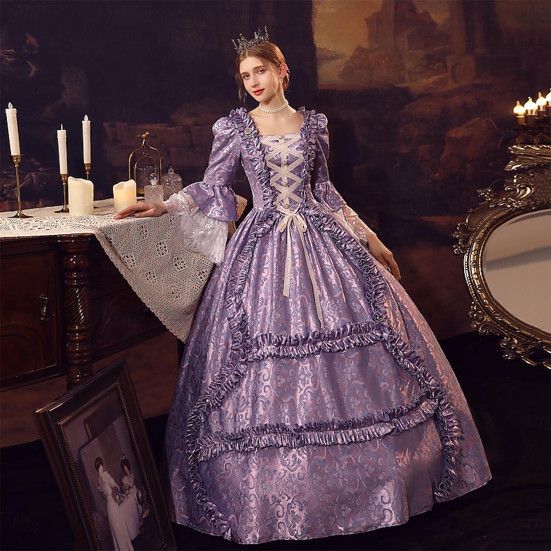 Gothic Baroque Victorian Dress Party Costume Prom Dress Princess Shakespeare Ball Gown Fancy Dress Women's Halloween Carnival Valentine's Day Party Evening Party Masquerade Adults' Dress All Seasons3