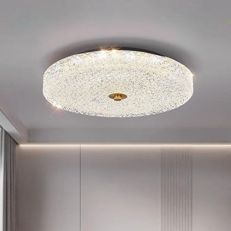LED Ceiling Light 40 cm Round Crystal 3-Color Light Starlight Ceiling Lamp Bedroom Lamp Ceiling Light for Living Room Corridor 110-240V3