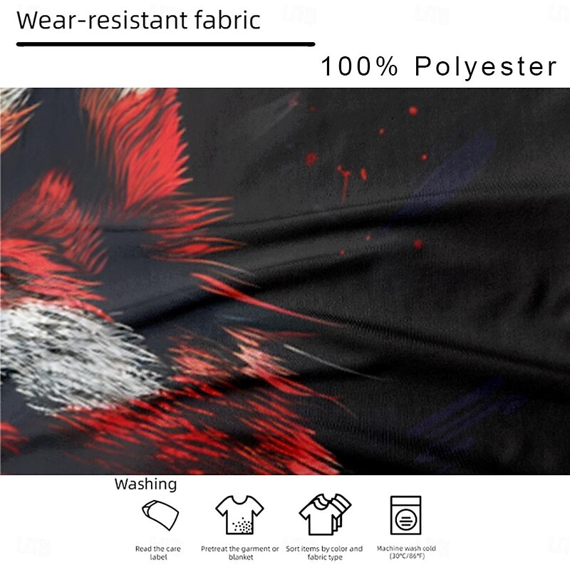 Veterans Day Men's Patriot Patriotic Veteran Animal Wolf American US Flag T shirt T shirt 3D Print Crew Neck Shirt Fashion Athleisure Street Sports Outdoor Festival Black Summer Spring Clothing3