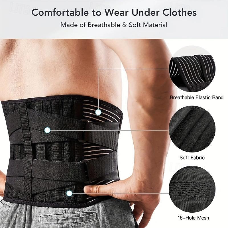Dual Compression Fitness Belt - Adjustable Lumbar Support, Posture Correction & Slimming Waist Trainer for Exercise2