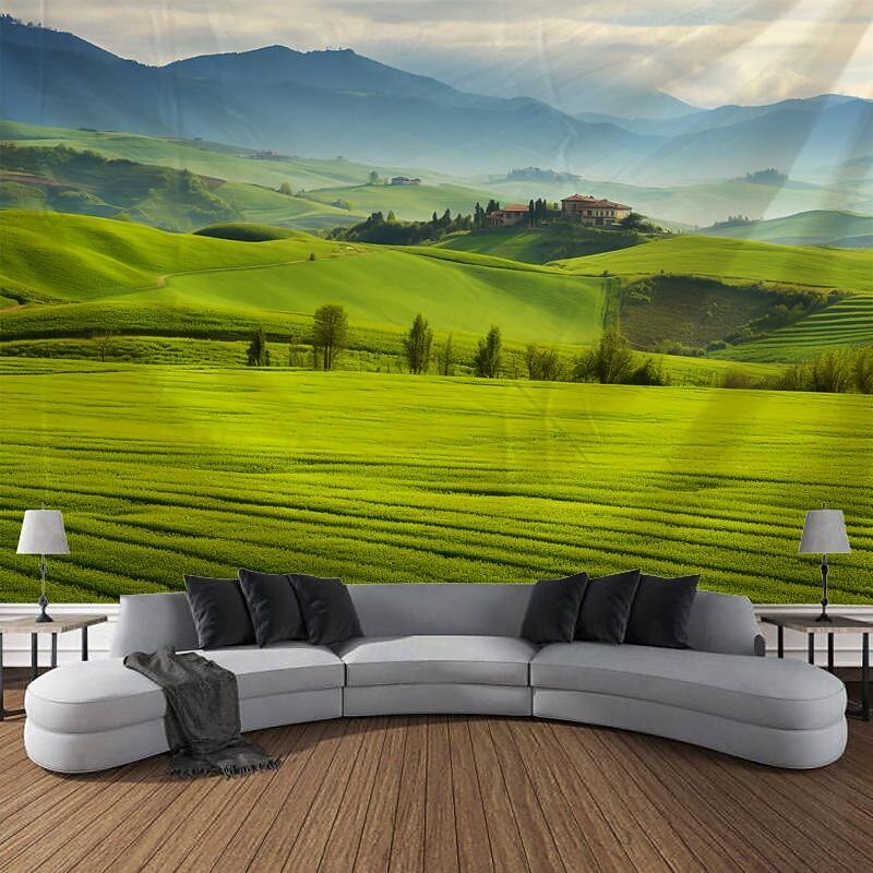 Landscape Fields Hanging Tapestry Wall Art Large Tapestry Mural Decor Photograph Backdrop Blanket Curtain Home Bedroom Living Room Decoration4