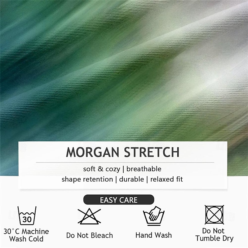 Men's Ombre Dress Pants Mid Waist Business Casual Wedding Dailywear Pocket Straight Leg Trousers Summer Spring Fall 3D Print Blue Green3