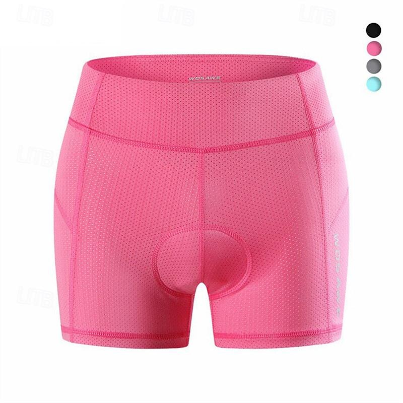 WOSAWE Women's Solid Color Bike Shorts Cycling Padded Shorts Bike Shorts Padded Shorts / Chamois Slim Fit Sports Quick Dry High Elasticity Comfortable Breathable Black Pink Clothing Apparel Bike Wear