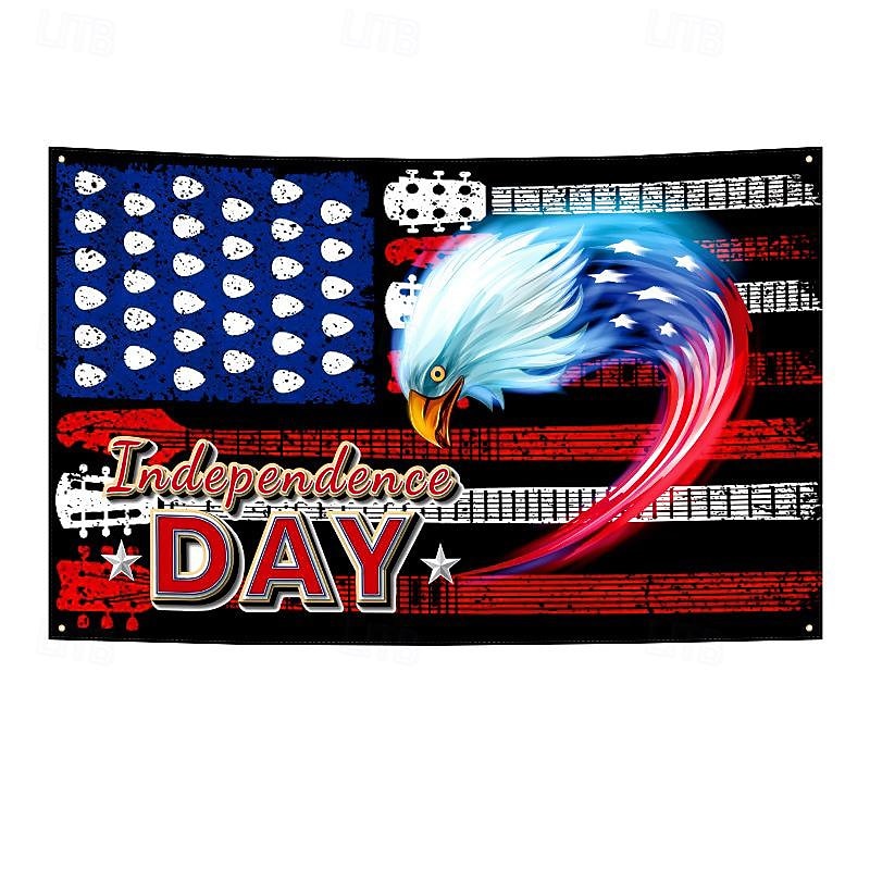 US 4th July Independence Day Outdoor Flag Eagle Liberty Outdoor Banner Flag Patio Garden Home Decoration Red White Blue2