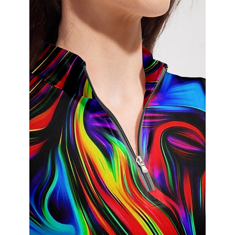 Women's Golf Polo Shirt Red Blue Sleeveless Sun Protection Top Ladies Golf Attire Clothes Outfits Wear Apparel3