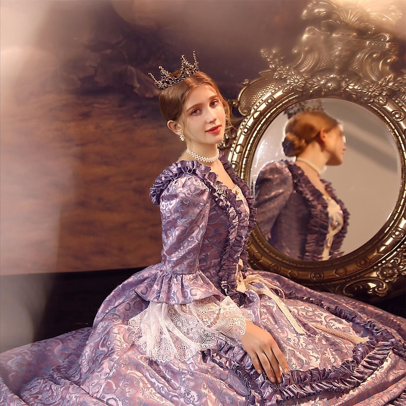 Gothic Baroque Victorian Dress Party Costume Prom Dress Princess Shakespeare Ball Gown Fancy Dress Women's Halloween Carnival Valentine's Day Party Evening Party Masquerade Adults' Dress All Seasons4