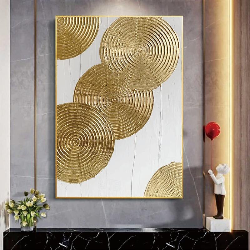 Hand painted Gold and White 3D Texture painting handmade Wall Art Gold White Abstract Minimalist Painting  Modern Abstract Canvas Art White Textured Gold Wall Art   Neutral Art for Living Room4