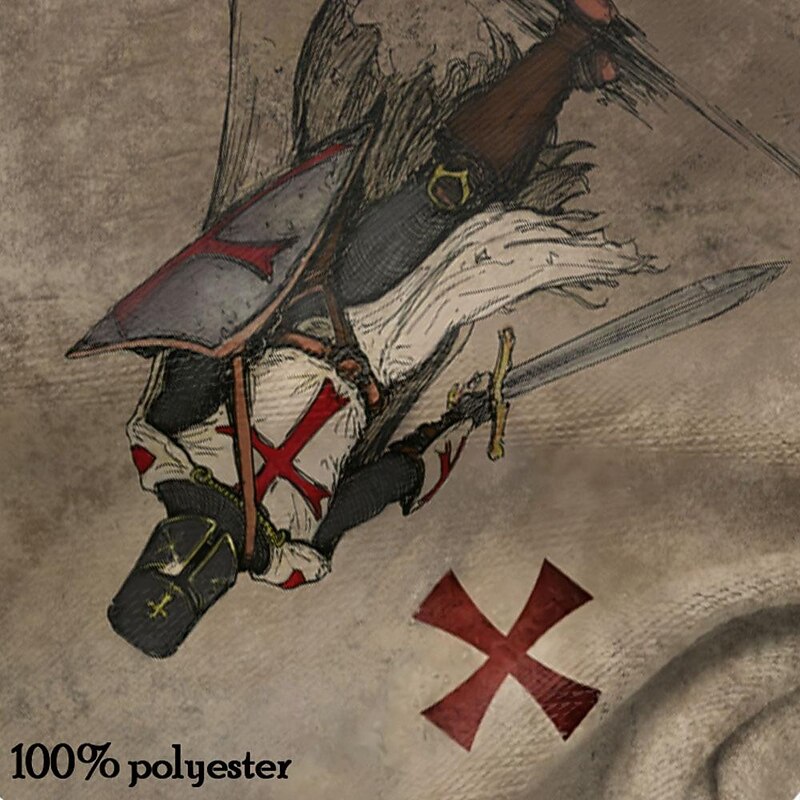 Men's Graphic Templar Cross Knights Templar T Shirt Short Sleeve T shirt 3D Print Crew Neck Shirt Sports Fashion Retro Vintage Street Sports Outdoor Casual Khaki Summer Spring Clothing Apparel S M L3