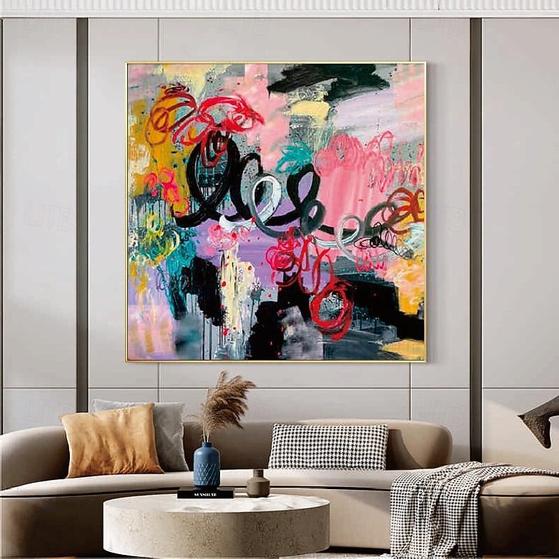 Large Modern Abstract Colorful Paintings On Canvas handmade Acrylic Painting Modern Fine Art hand painted Wall Expressionist Fireplace Oil Painting Vibrant Art oil painting2