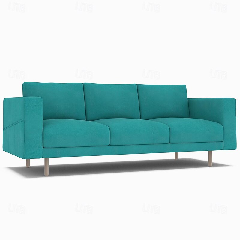 Velvet Sofa Cover Solid Color Quilted Velvet Slipcovers NORSBcover LITB PRIME cover3