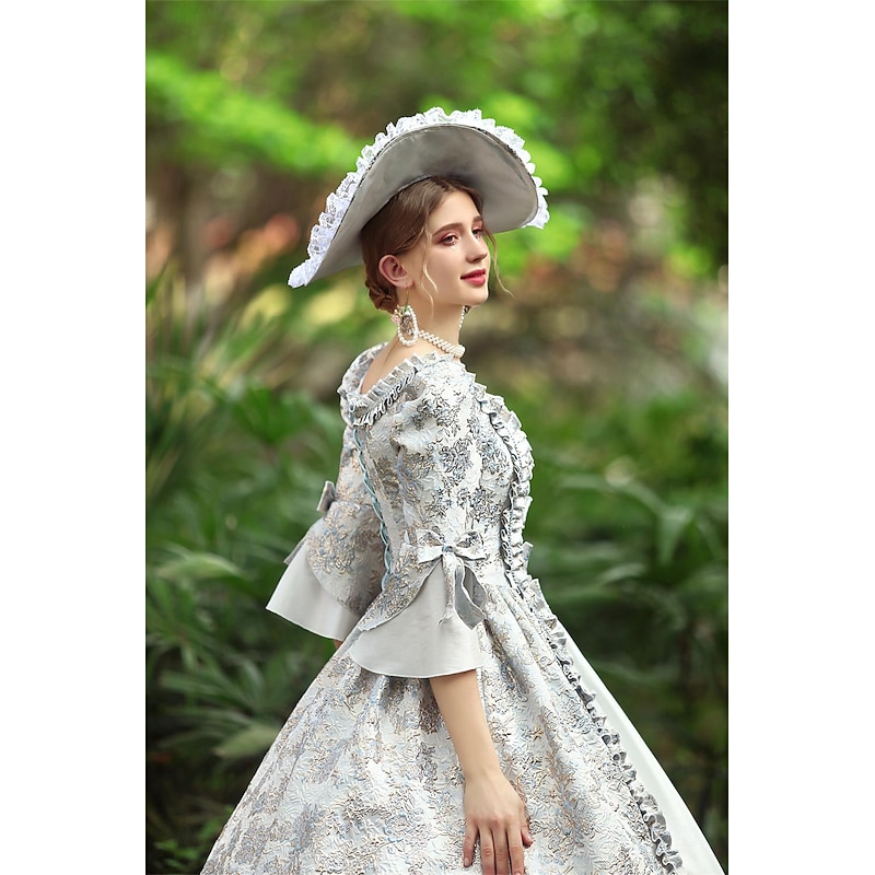 Victorian Vintage Inspired Medieval Dress Party Costume Prom Dress Princess Shakespeare Flower / Floral Ball Gown Fancy Dress Women's Halloween Carnival Valentine's Day Party Evening Party Stage3