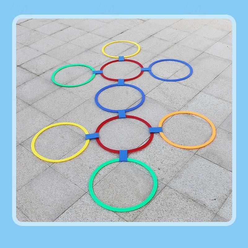 10PCS 28CM Jumping House Circle Children's Sensory Training Jumping Circle Outdoor Sports Game Household Physical Fitness Grid Toy3