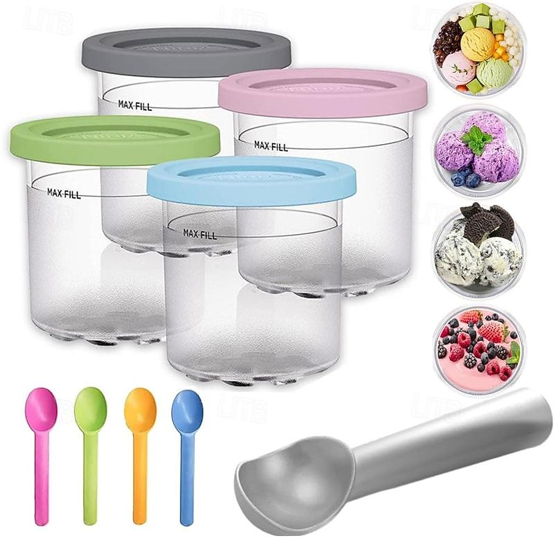 4pcs Ice Cream Pints Cup Containers With Lids Replacements For Ninja Creami Pints 2025 - $27.99