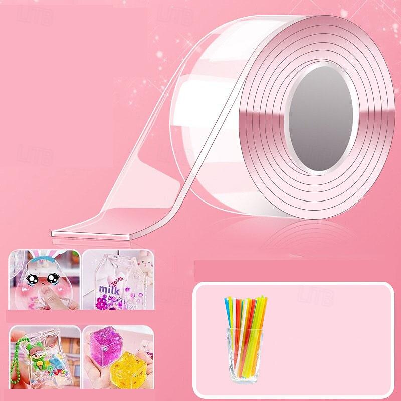Nano Adhesive Squeezing Blowing Bubble Decompression Sticky Rice Adhesive Double-Sided Adhesive DIY Nano Tape Set