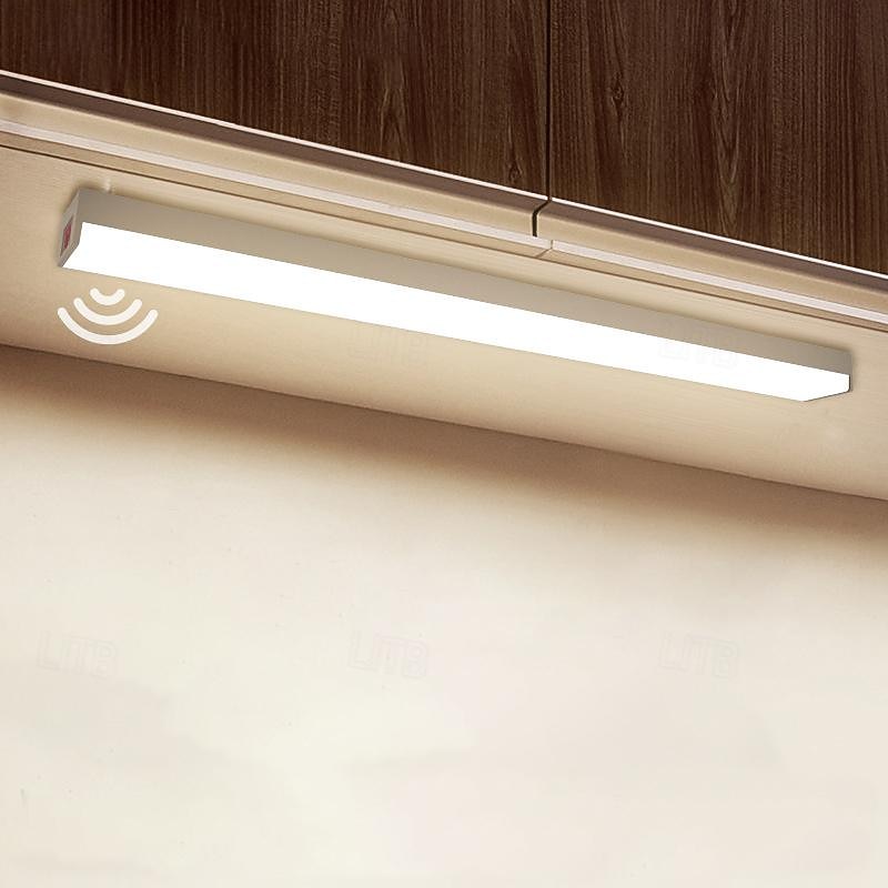 Under Cabinet Lighting, LED Night Light, PIR Motion Sensor, USB Rechargeable Cabinet Light, for Closet Kitchen Cabinet Corridor Stairs, 10/20/30/50cm4