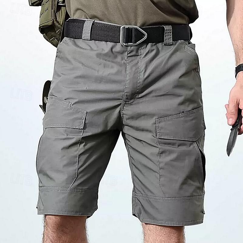 Men's Cargo Shorts Hiking Shorts Tactical Shorts Military Summer Outdoor Regular Fit Waterproof Quick Dry Breathable Shorts Black Khaki Hunting Climbing Camping / Hiking / Caving S M L XL XXL2