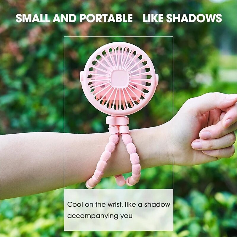 Octopus Fan Easy to Carry Multi-Functional Folding Office Desktop Outdoor Camping Stroller Handheld Fan Baby Stroller Fan Hand Held Bicycle Portable FanVentilator Silent Outdoor Cooler Neck Fan4