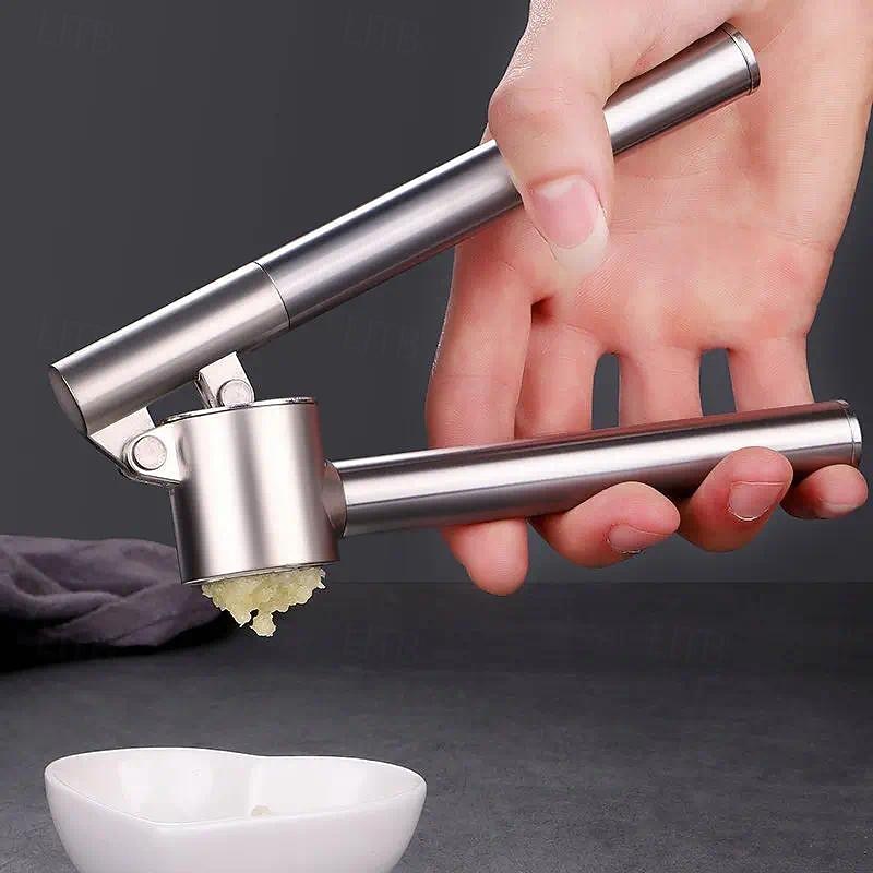 Stainless Steel Garlic Press Hand Garlic Masher Food Crusher Ginger Mud Squeezer Vegetables Chopping Cutter Kitchen Tools2
