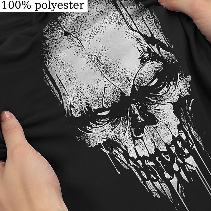 Halloween Men's Graphic Skull Funny Smile Face T Shirt Short Sleeve T shirt 3D Print Shirt Fashion Designer Daily Black Red Blue Spring & Summer Clothing Apparel S M L XL XXL XXXL2