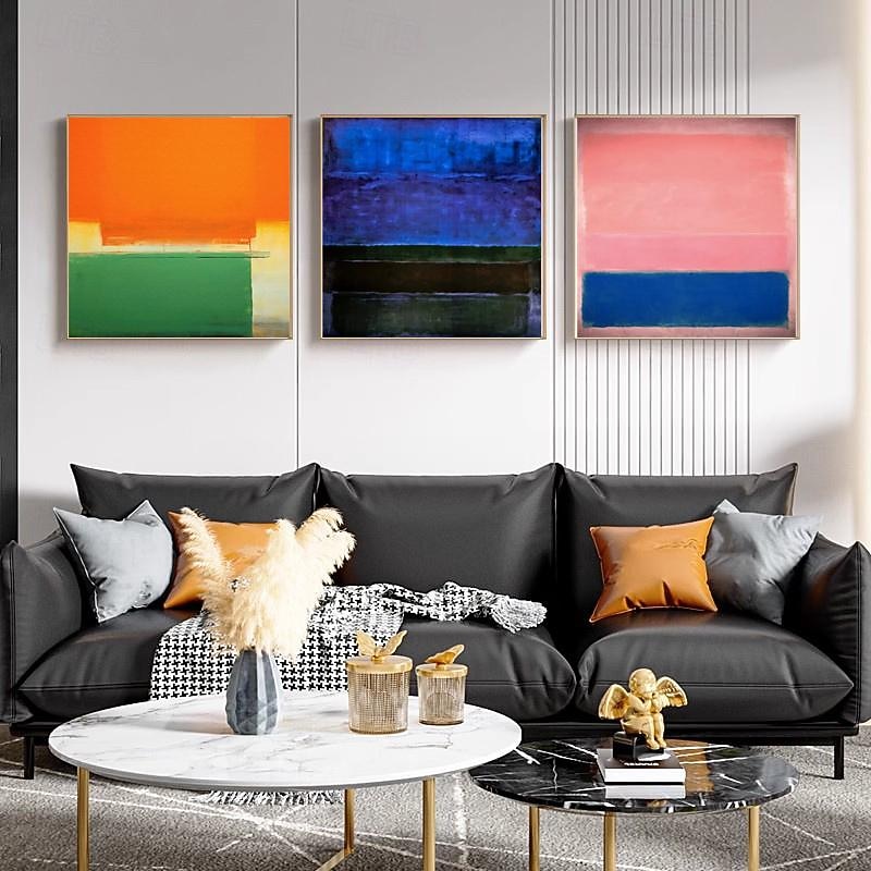 Famous Mark Rothko Colorful Abstract Artwork Hand-painted Canvas Painting Modern Wall Art For Gallery Living Room Home Decoration Stretched Frame Ready to Hang or Unframed2