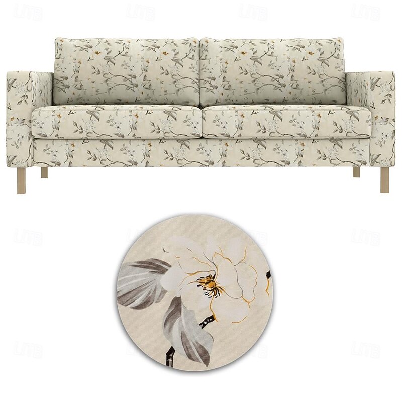 100% Cotton 3 Seater Floral Sofa Cover Quilted Cotton Slipcovers KARLcover LITB PRIME cover