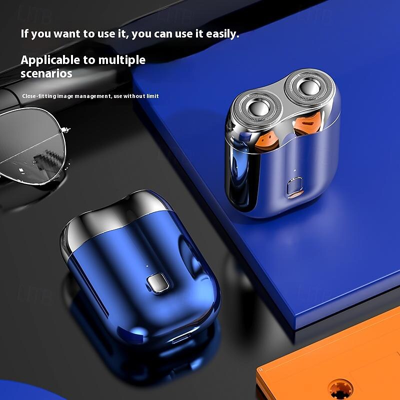 Men's Mini Electric Travel Razor USB Rechargeable Razor Washable Blades Face Beard Razor Pocket Car Home Razor2