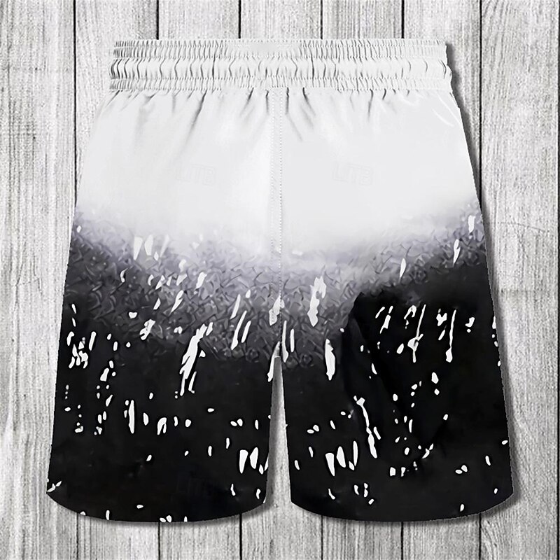 Men's Geometric Pattern Gradient Color Swim Trunks Swim Shorts Board Shorts Mid Waist Fashion Streetwear Designer Casual Daily Holiday Pocket Drawstring Elastic Waist Designer Clothing Apparel2