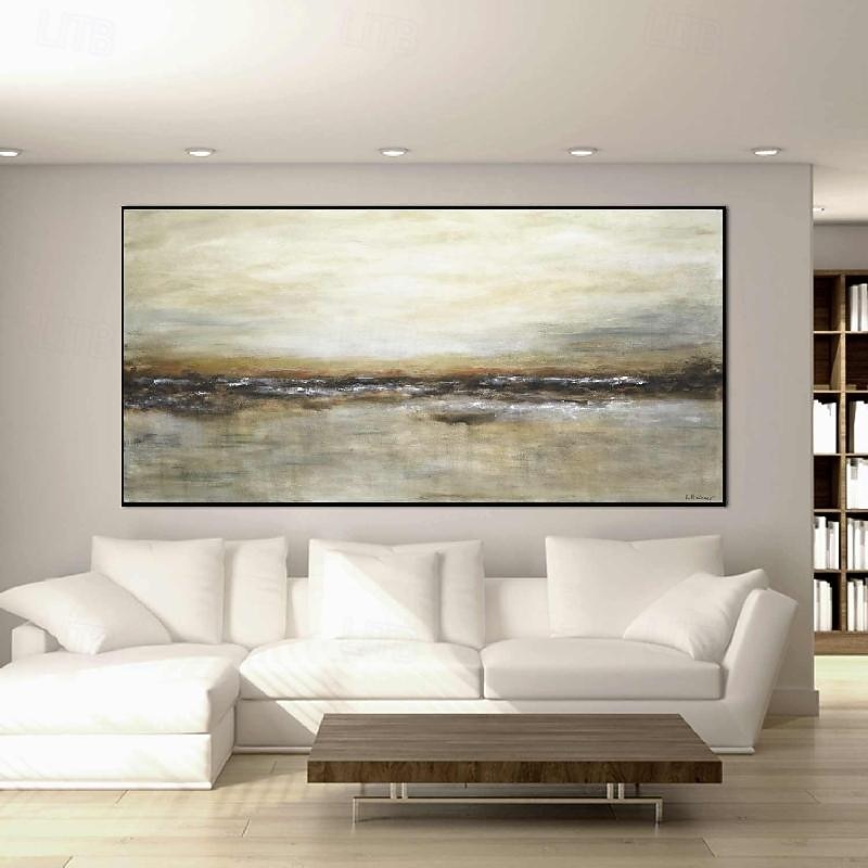 large wall art Minimalist Abstract Mountain Painting hand painted Extra large Landscape foil painting wall art gray gold canvas painting on canvas abstract painting for Living room painting3